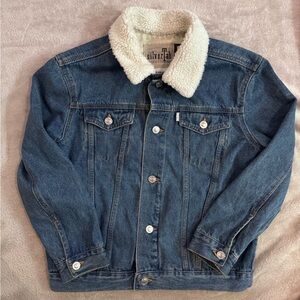 Levi's Kids Blue Denim Jacket with Cream Collar